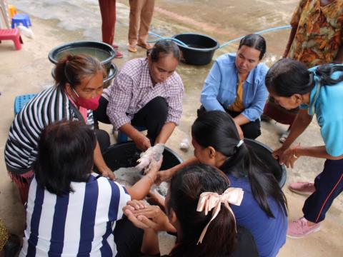 โครงการอบรมส่งเสริมอาชีพระยะสั้น หลักสูตรการทำปลาส้มไร้กาง และเค้กกล้วยหอม